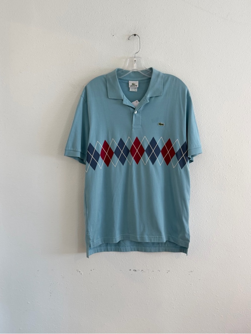 Lacoste Light Blue Argyle Polo Shirt